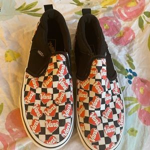 Vans Asher Checkerboard with Hearts